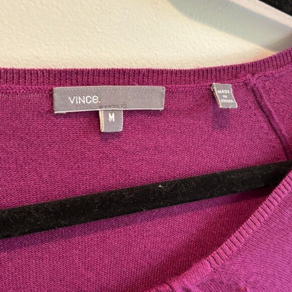 Vince Purple Cashmere Long Length Sweater - size Medium - Picture 5 of 6
